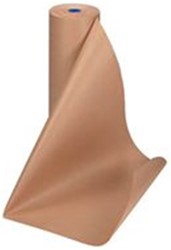 Pakpapier bruin kraft (natronkraft) apparaatrol 50cm x 280m gestreept 90 grams