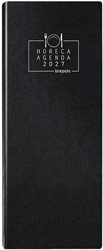 Agenda 2027 Brepols Horeca lang 1 dag per 2 pagina 14,3x32,5cm omslag Lima zwart wit papier