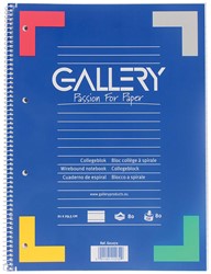 Schrijfblok Gallery A4 lijn 80 vel met 4-gaatsperforatie