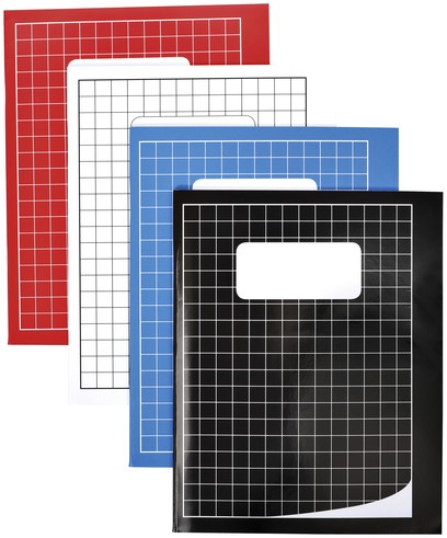 Schrift Office A5 ruit 10mm 40 vel kaft assorti-3
