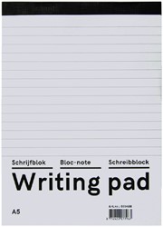 Schrijfblok budget A5 lijn 80 vel 60 grams | afname per 10 stuks