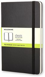 Notitieboek Moleskine Classic 21x13cm blanco omslag zwart