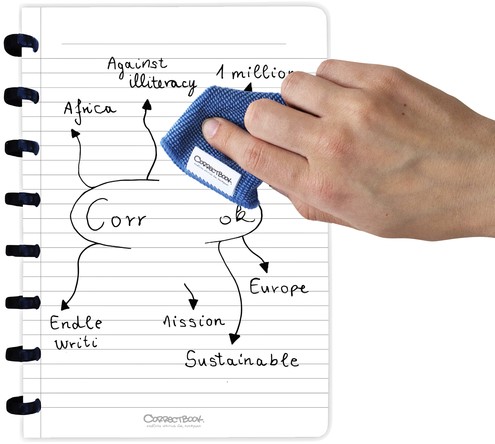 Correctbook notitieboek A5 lijn 20 vel uitwisbaar omslag wit-2