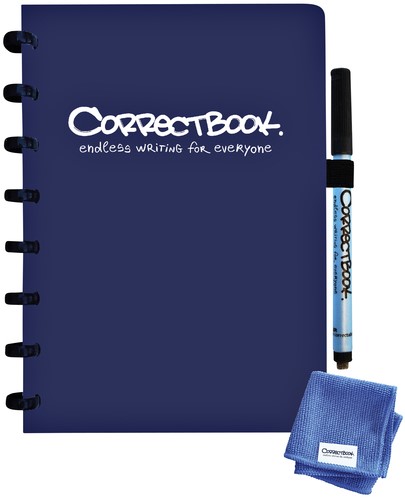 Verstrikking triatlon lijst Correctbook notitieboek A5 lijn 20 vel uitwisbaar omslag blauw