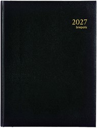 Agenda 2027 Brepols Ambassador 1 dag per pagina 17,5x22cm met maandtabs omslag zwart wit papier 0.116.1256.01.6.0