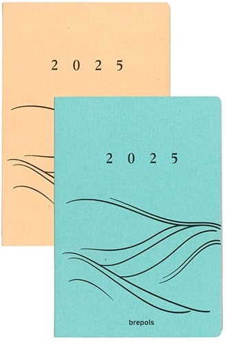 Agenda 2025 Brepols Essential Motion 7 dagen per 2 pagina's 14,8x21cm omslag assortie kleuren gespiraleerd wit papier geen uurindeling