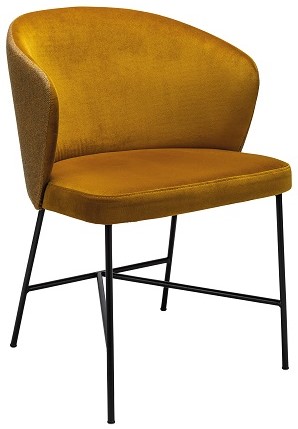 Stoel Darford metal, zitting en rug volledig gestoffeerd en frame draadstaal.. 