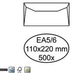 Bank envelop Trajanus EA5/6 110x220mm 80 grams wit zelfklevend 500 stuks 88099449