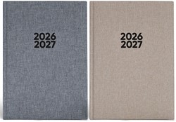 Schoolagenda A5 2026-2027 linnen assorti