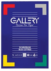 Schrijfblok Gallery A5 ruit 5mm 100 vel