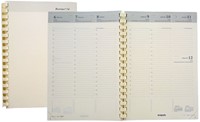 Agenda-inhoud 2026/2027 Brepols Bretime 7d/2 pagina's 14,8x21cm met spiraal creme papier - 16 maanden vanaf half augustus 2026