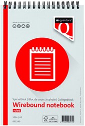 Schrijfblok Quantore A5 lijn spiraalgebonden 100 vel