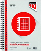 Collegeblok Quantore A4 ruit 10mm 100 vel 23-gaats met spiraal