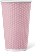 Beker porselein Les Artistes Paris 450ml met siliconen grip in honingraatmotief Pink