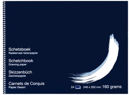 Schetsboek Papyrus 240x320mm 160 grams 24 vel