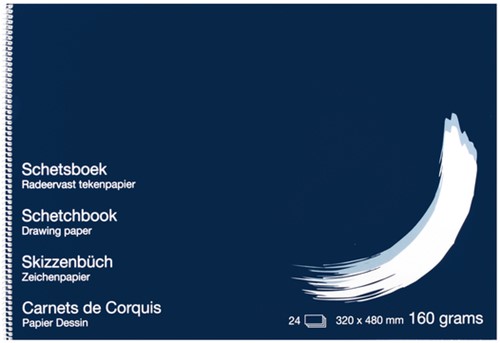 Schetsboek Papyrus 320x480mm 160 grams 24 vel