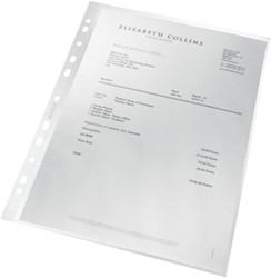 Showtas Leitz 4791 Recycle A4 11-gaats PP 0,10mm transparant 25 stuks