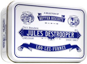 Natuurboterwafels Jules Destrooper blik 75 gram.
