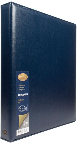 Ringband Multo Hannibal A4 23-rings Ø25mm blauw kunstleder-2