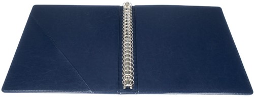 Ringband Multo Hannibal A4 23-rings Ø25mm blauw kunstleder-3