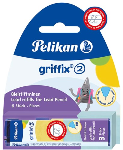 Potloodstiften Pelikan Griffix 2mm HB 6 stuks