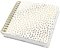 Notitieboek Sigel Jolie A5 spiraal blanco papier omslag Golden Rain