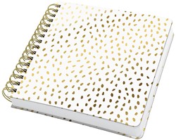 Notitieboek Sigel Jolie A5 spiraal blanco papier omslag Golden Rain