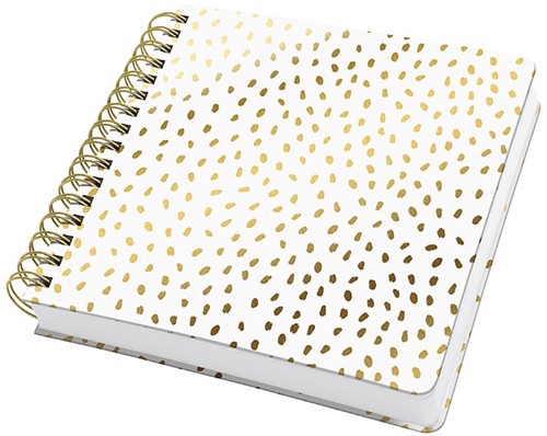 Notitieboek Sigel Jolie A5 spiraal blanco papier omslag Golden Rain