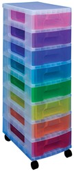 Ladeblok Really Useful 8 stuks opbergdozen van 7 liter assorti