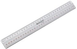 Snijliniaal Westcott aluminium met stalen inleg 30cm