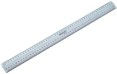 Snijliniaal Westcott aluminium met stalen inleg 50cm