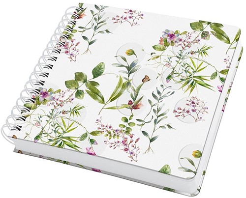 Notitieboek Sigel Jolie A5 spiraal blanco papier omslag Fairytale Garden