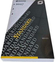 Agenda calendarium 2027 Succes Standard 9,5x17,1cm 1 dag per pagina 4-talig wit in cellofaan XTQ1.27
