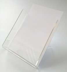 Folderstandaard Dijkgraaf 12x13,5cm wandmodel glashelder kunststof
