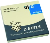 Memoblok zelfklevend Info-Notes Z-Notes 75x75mm geel 12 blokjes-2