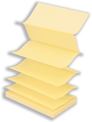 Memoblok zelfklevend Info-Notes Z-Notes 75x75mm geel 12 blokjes