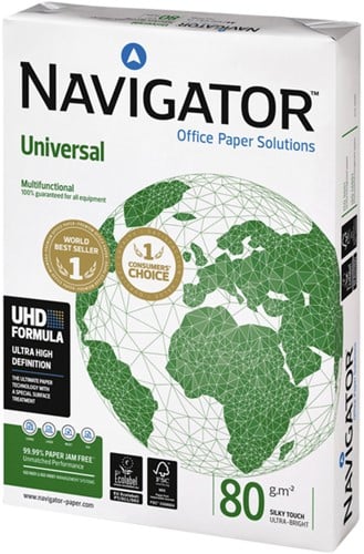 Printpapier Navigator Universel A4 80 grams wit 500 vel 