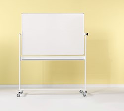 Whiteboard kantelbord Smit Visual Solid 2-zijdig wit emaille 90 × 120 cm incl. onderstel