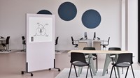 Verrijdbaar akoestisch whiteboard 200x120cm lichtgrijs-2