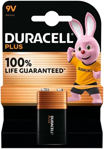 Batterij Duracell Plus 1x 9 Volt