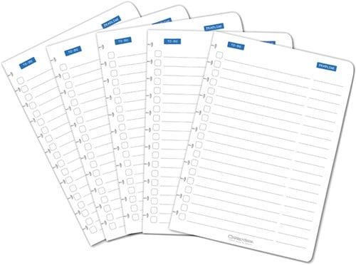 Uitbreidingsset Correctbook A4 met 5 to-do bladen
