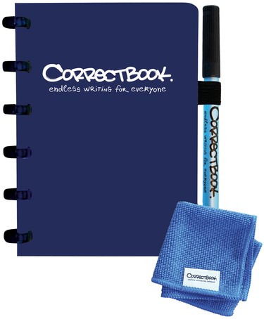 Correctbook notitieboek A6 lijn 20 vel uitwisbaar omslag blauw