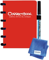 Correctbook notitieboek A6 lijn 20 vel uitwisbaar omslag rood