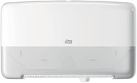 Toiletpapier dispenser Tork T2 Elevation Jumbo klein duo wit 555500-2