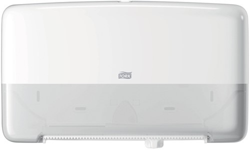 Toiletpapier dispenser Tork T2 Elevation Jumbo klein duo wit 555500-2