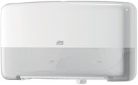 Toiletpapier dispenser Tork T2 Elevation Jumbo klein duo wit 555500-3