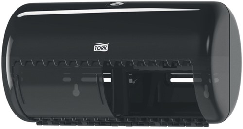 Toiletpapier dispenser Tork T4 Elevation duo zwart 557008