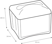 Dispenser Katrin Easy1 transparant voor servetten/tisseus 22564-3
