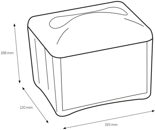 Dispenser Katrin Easy1 transparant voor servetten/tisseus 22564-3