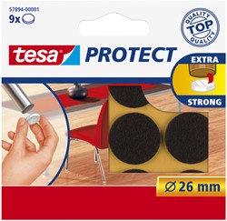 Beschermvilt Tesa antikras 57894 26mm rond bruin